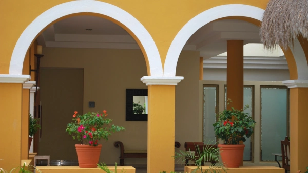Exterior of a spanish colonial home