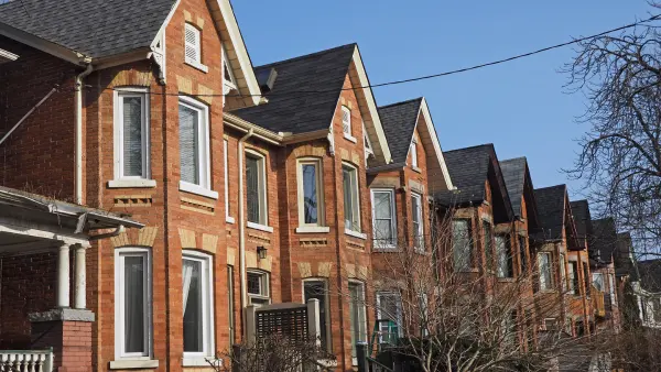 A row of brick houses