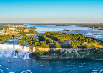 Birds eye view of Niagara Falls