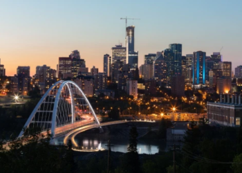 A photo of downtown Edmonton