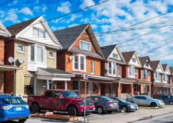 A row of houses.