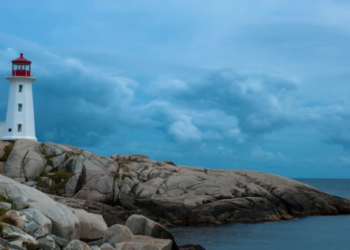 View of Peggy's Cove in Nova Scotia