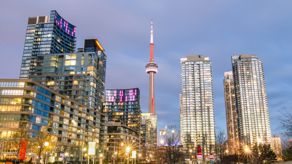 The Toronto skyline.