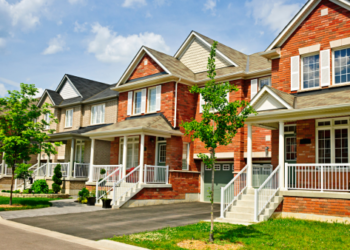 A row of houses.