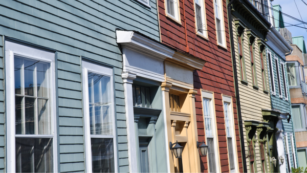 A row of houses.