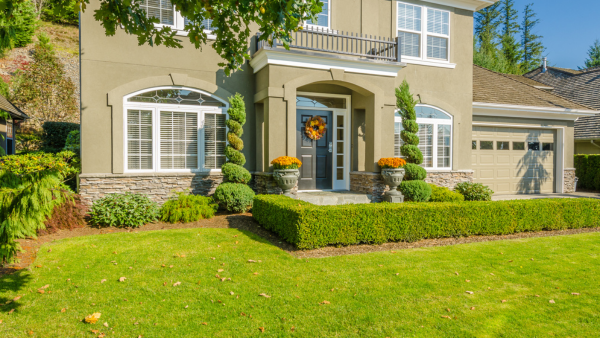 The front lawn of a home.