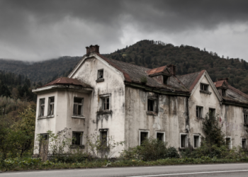 An old haunted house.