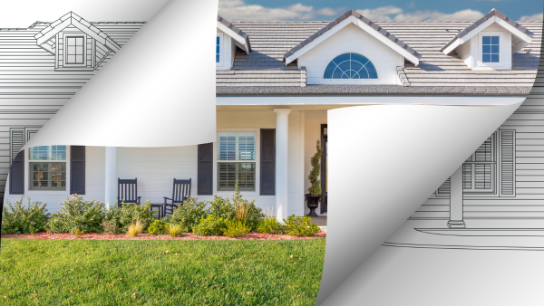 Flipping a page to a newly built home.