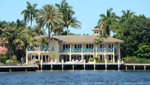 A waterfront home in Florida.