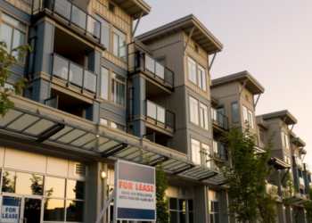 A row of condos.