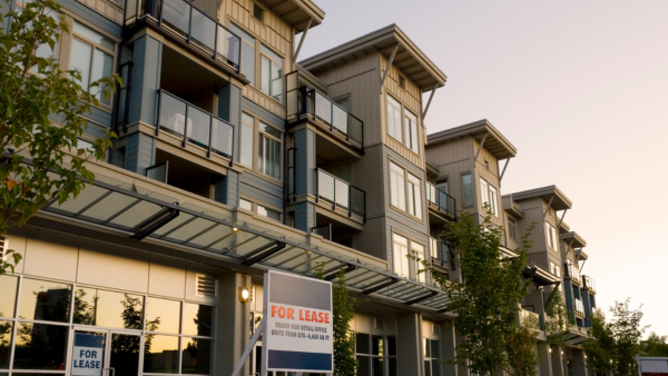 A row of condos.