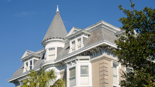 A victorian style home.
