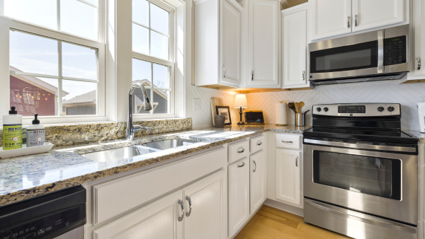 A bright kitchen.