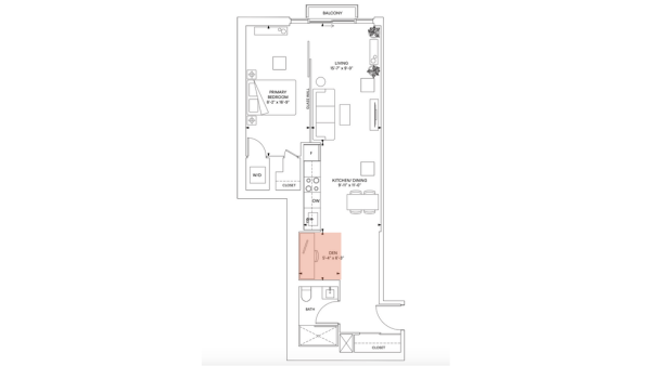 316 The Junction Condos floorplan