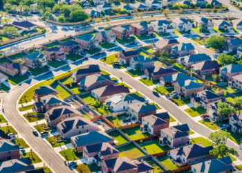 A neighbourhood of homes.