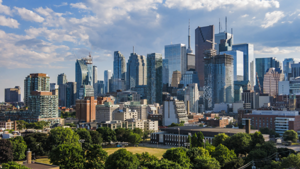 Skyline of Toronto.