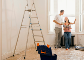 A couple doing home renovations.