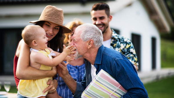 A multigenerational family.