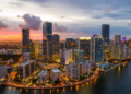 Miami skyline at night
