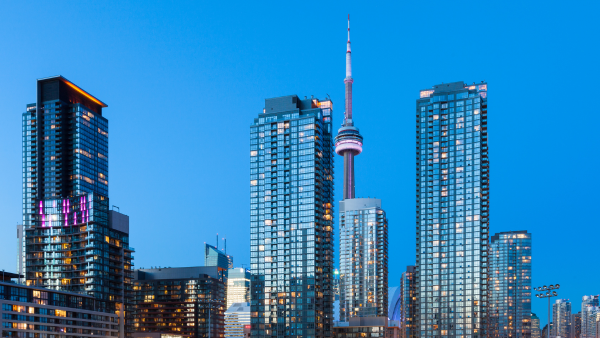 The Toronto skyline.