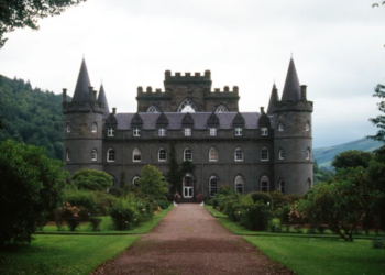 Castle on large property.