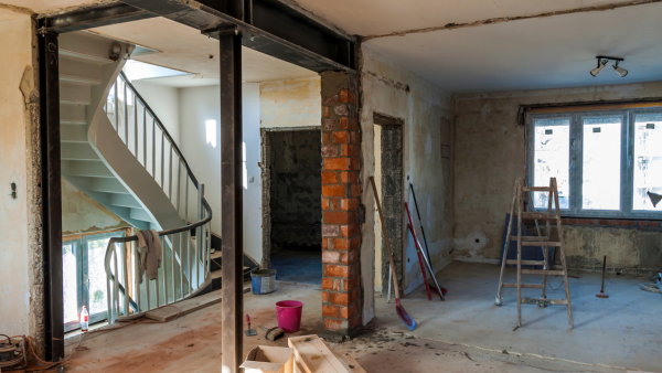 Renovating a home.
