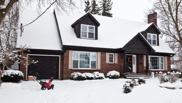 A snowy home in winter