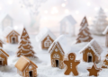 A gingerbread village.