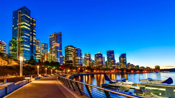 Vancouver skyline at night