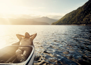 Person in a canoe.