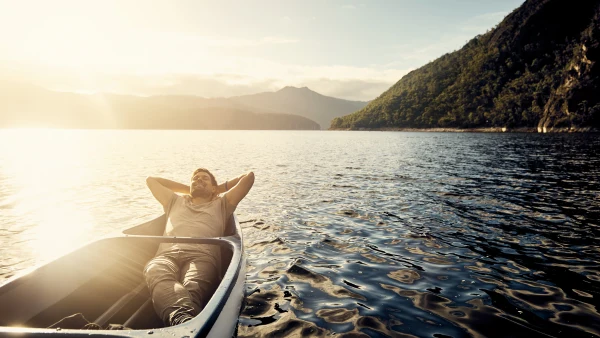Person in a canoe.
