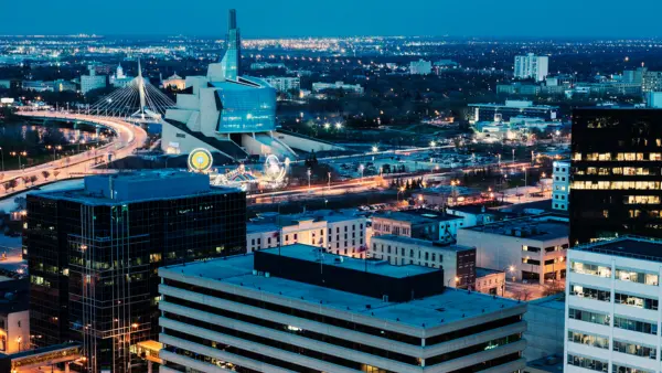 Night view of Winnipeg downtown