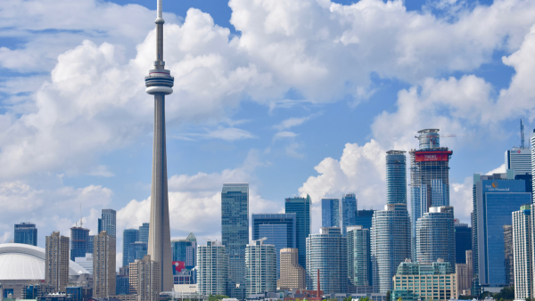 Toronto skyline.