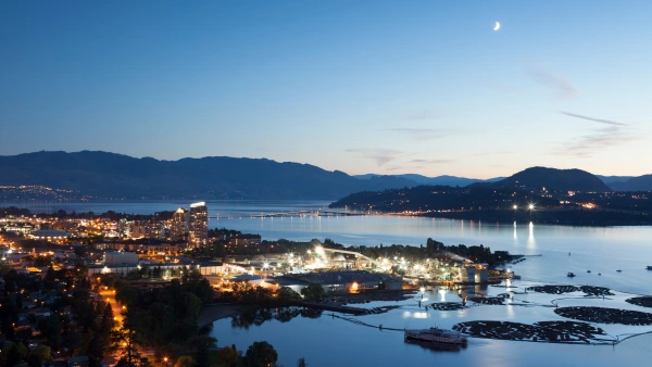 A photo of B.C. at night.