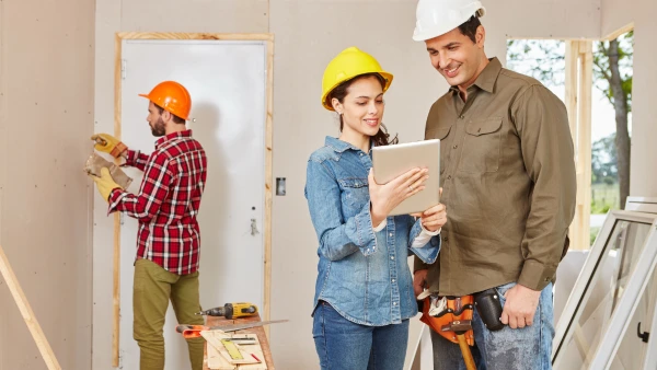 A couple doing renovations on their home
