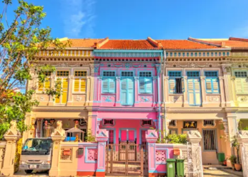 A row of homes in Singapore