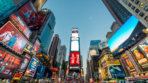 Times Square in New York City.