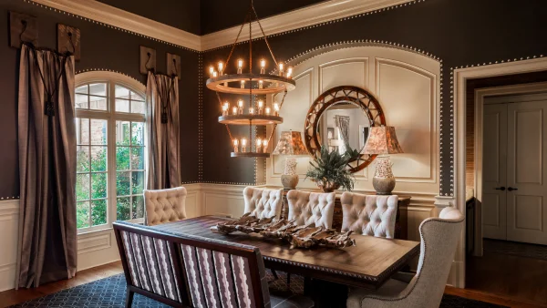 A lavish dining room