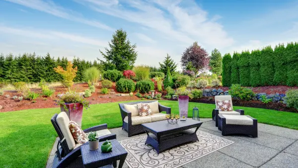 An image of a backyard