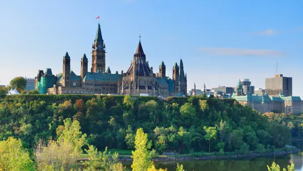 Ottawa's parliament buildings on a spring day