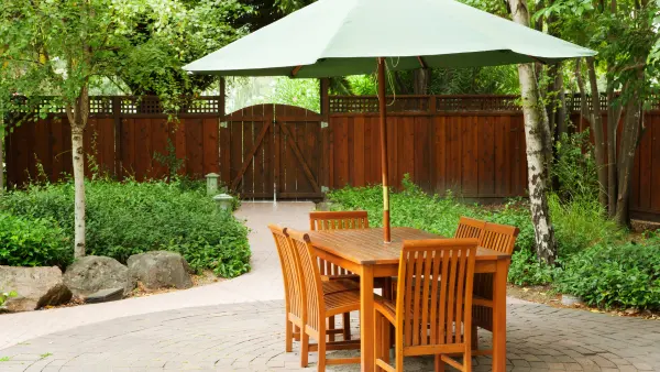 A backyard patio