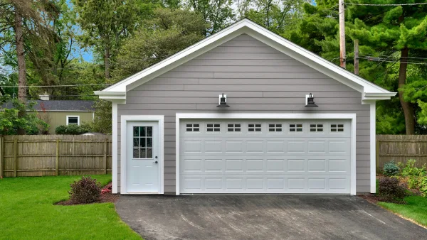 A picture of a garage