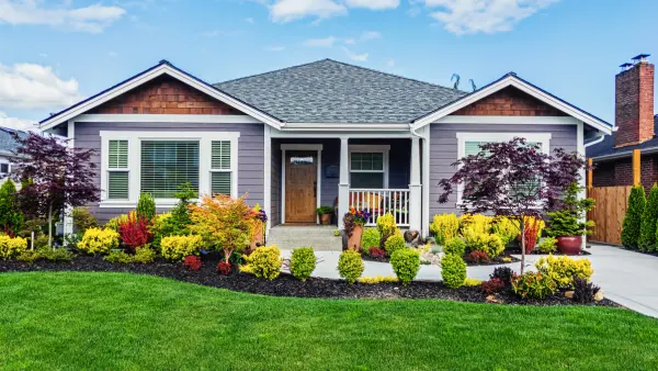 A nicely landscaped home