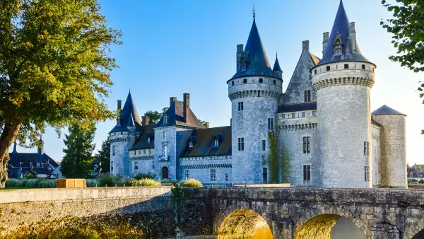 The exterior of a castle.