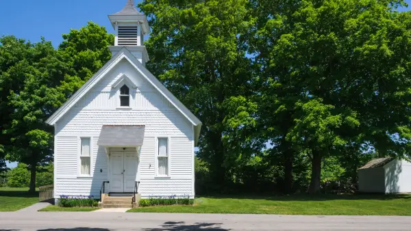 A converted school house.