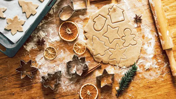 Christmas cookie cutouts.