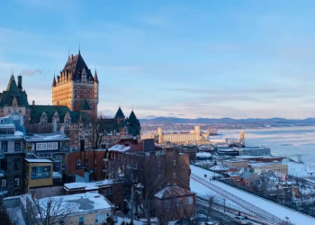 Quebec city in the winter