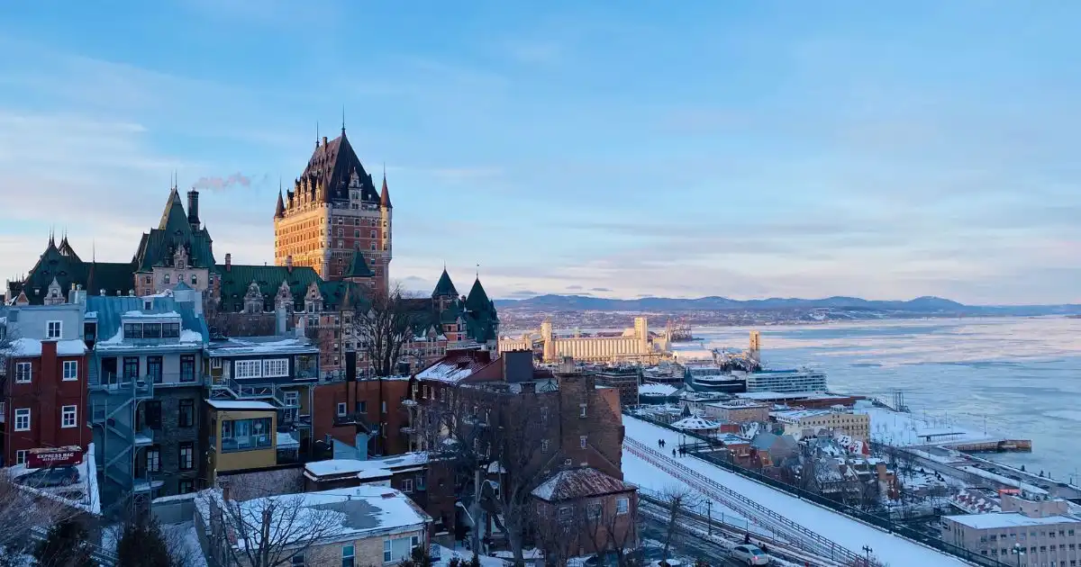 Quebec city in the winter