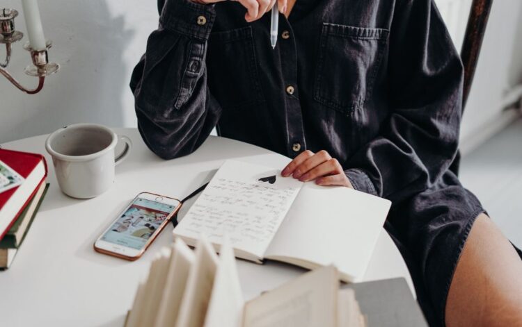 woman journaling