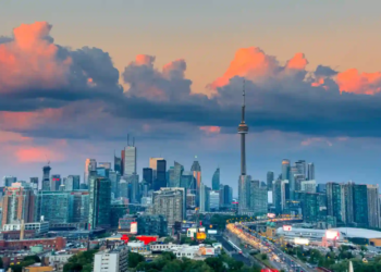 sunset view in Toronto